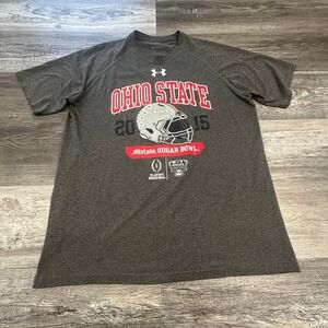 2015 Under Armour Dark Gray Mens XL Ohio State Sugar Bowl Loose T-shirt